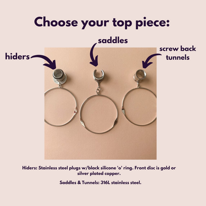 Large Silver Hoops With Accents