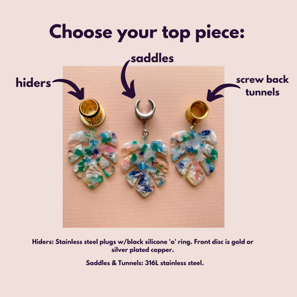 Island Vibes Monstera Leaf Dangles