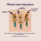 Gold Brass Earrings With Aventurine Stones
