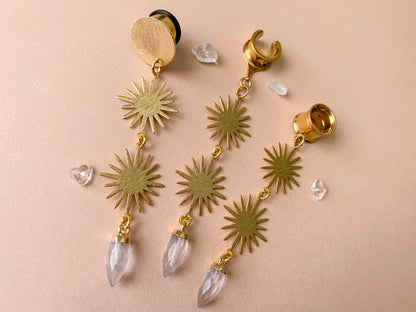 Golden Suns With Tear Drop Jewels