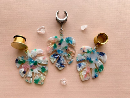 Island Vibes Monstera Leaf Dangles