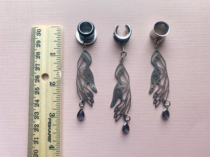 Silver Celestial Palms With Jewel Accent