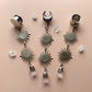 Silver Suns With Tear Drop Jewels