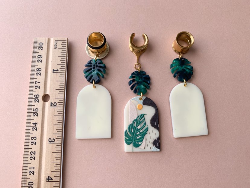 Tropical Monstera Paradise Acrylic Dangles