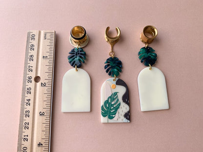 Tropical Monstera Paradise Acrylic Dangles