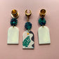 Tropical Monstera Paradise Acrylic Dangles