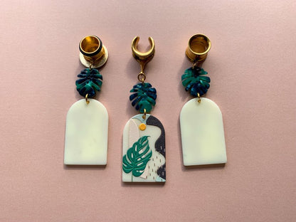 Tropical Monstera Paradise Acrylic Dangles