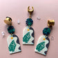 Tropical Monstera Paradise Acrylic Dangles