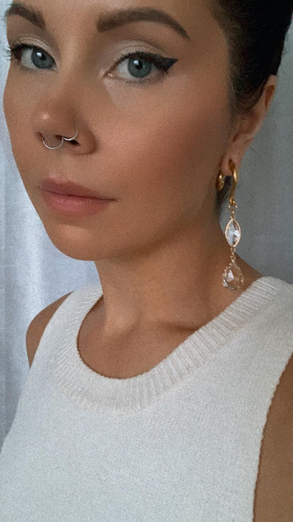 Gold Plated Glass Ear Hooks